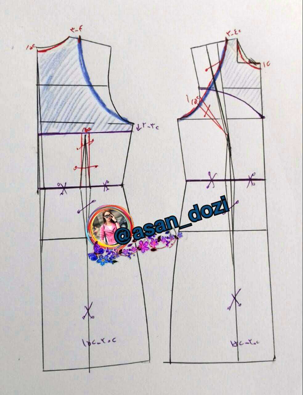 آموزش پیراهن مجلسی با آستین حجاب